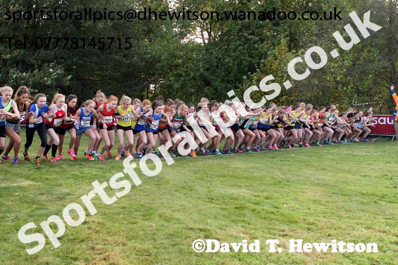 Womens under-17s, 2016 National Cross Cpuntry Relays, Berry Hill Park, Mansfield. Photo: David T. Hewitson/Sports for All Pics